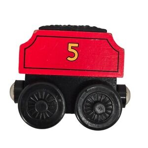 James TENDER ONLY Red No. 5 Vintage Wooden Railway Train Learning Curve